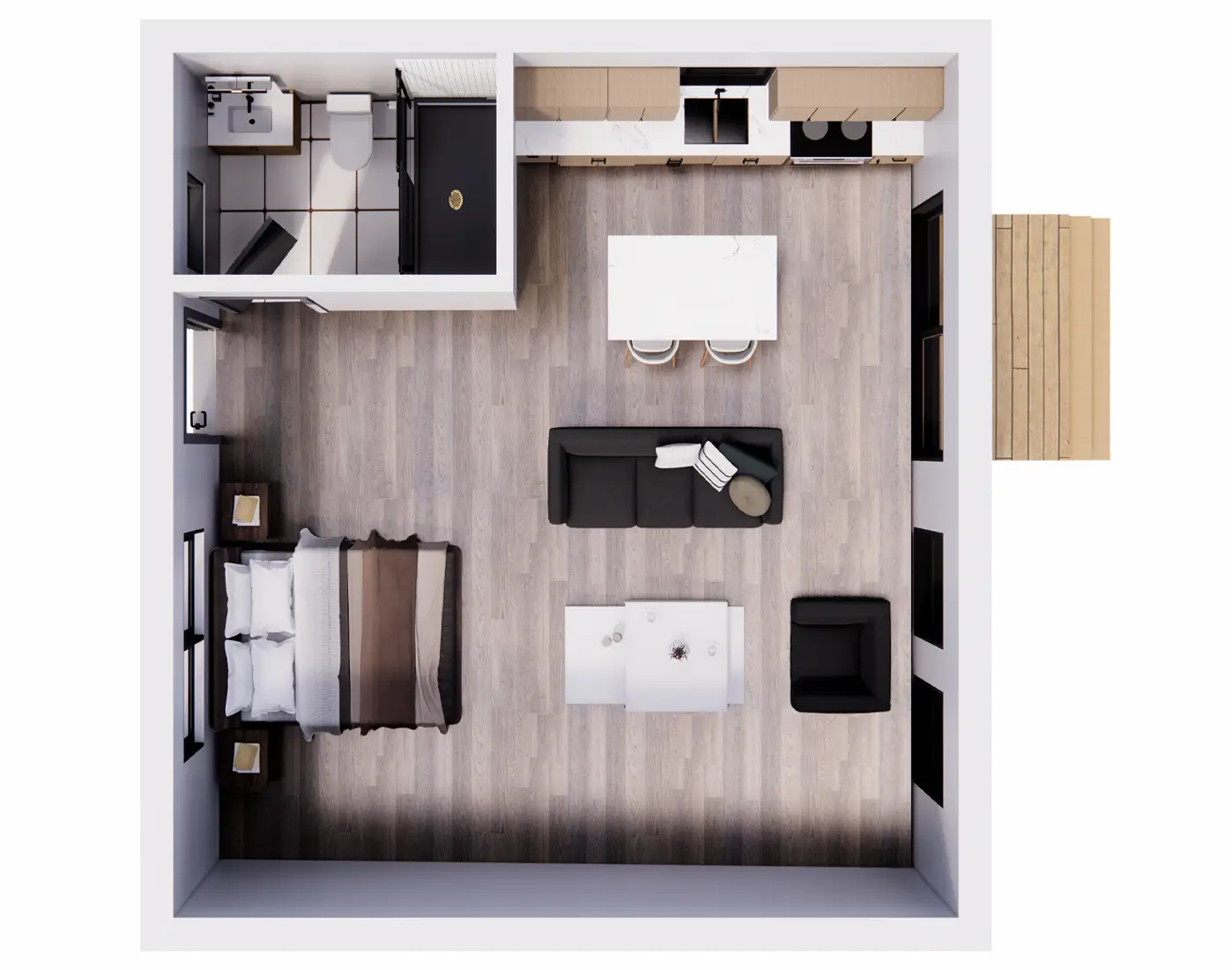 490 The epitome of versatility and modern living floor paln