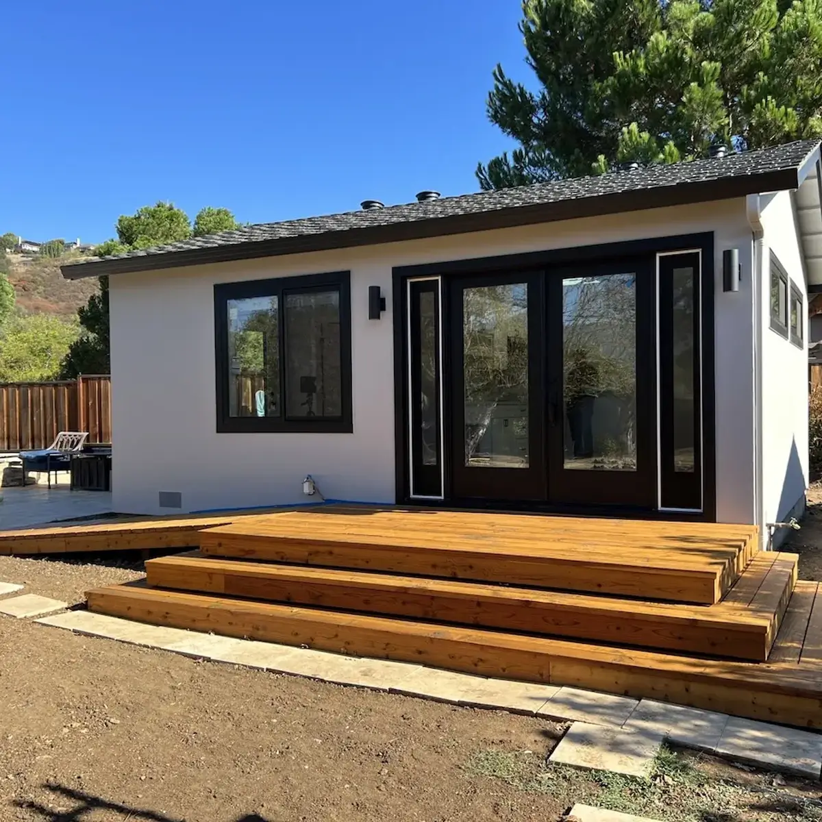 Modular ADU unit in Colorado backyard